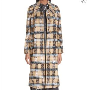Burberry Calderbrook Scribble Check Car Coat